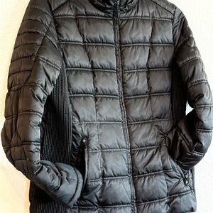 Nautica Women’s Black Quilted Puffer Jacket – Water Resistant Warmth | XL